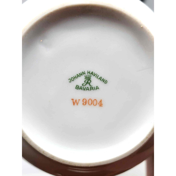 Johann Haviland 4 Person Tea Set: Tea Pot Sugar Creamer, 4 Trio Cup+Saucer+Plate - Picture 2 of 16